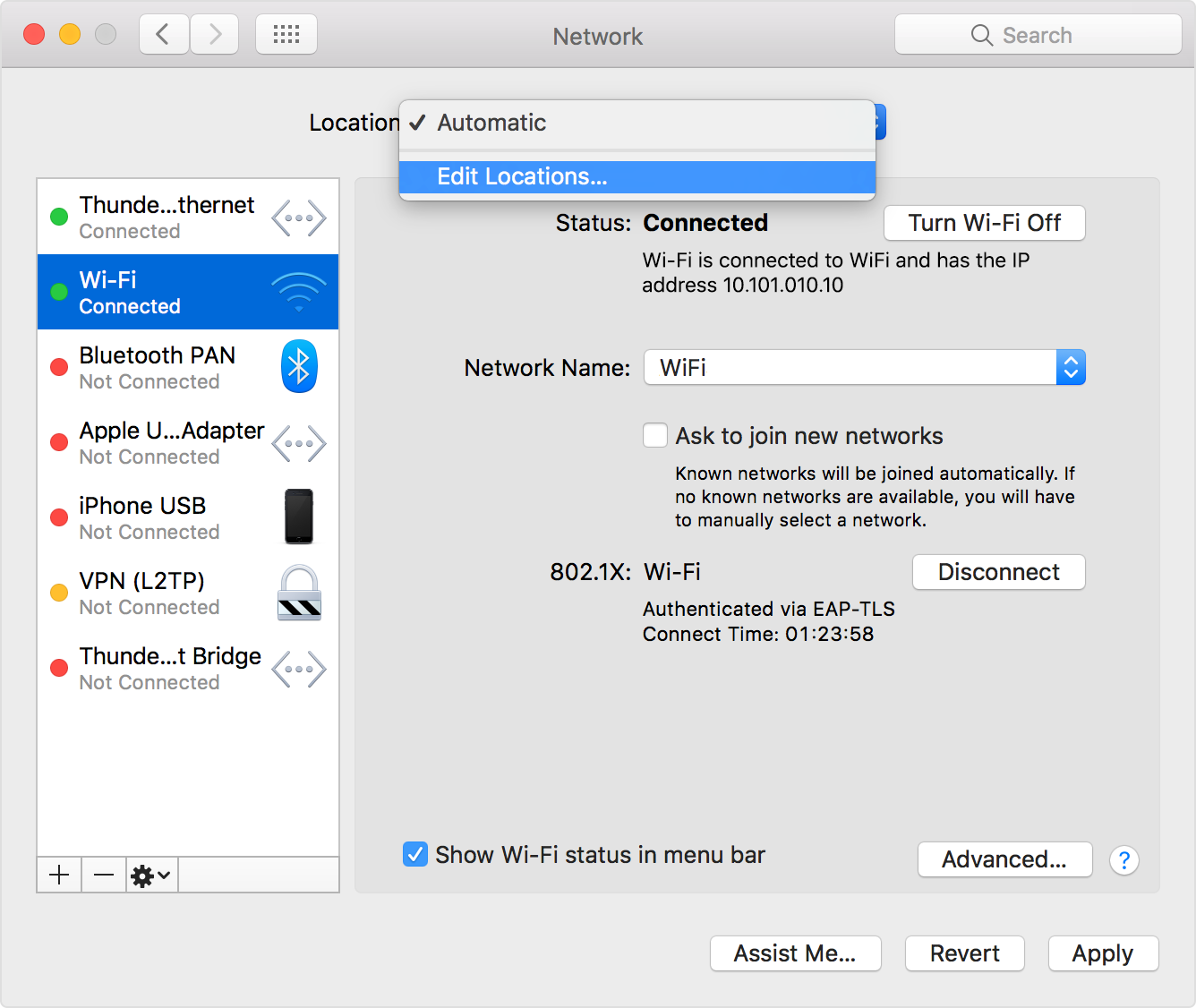 name of program that manages wireless network for mac os x?